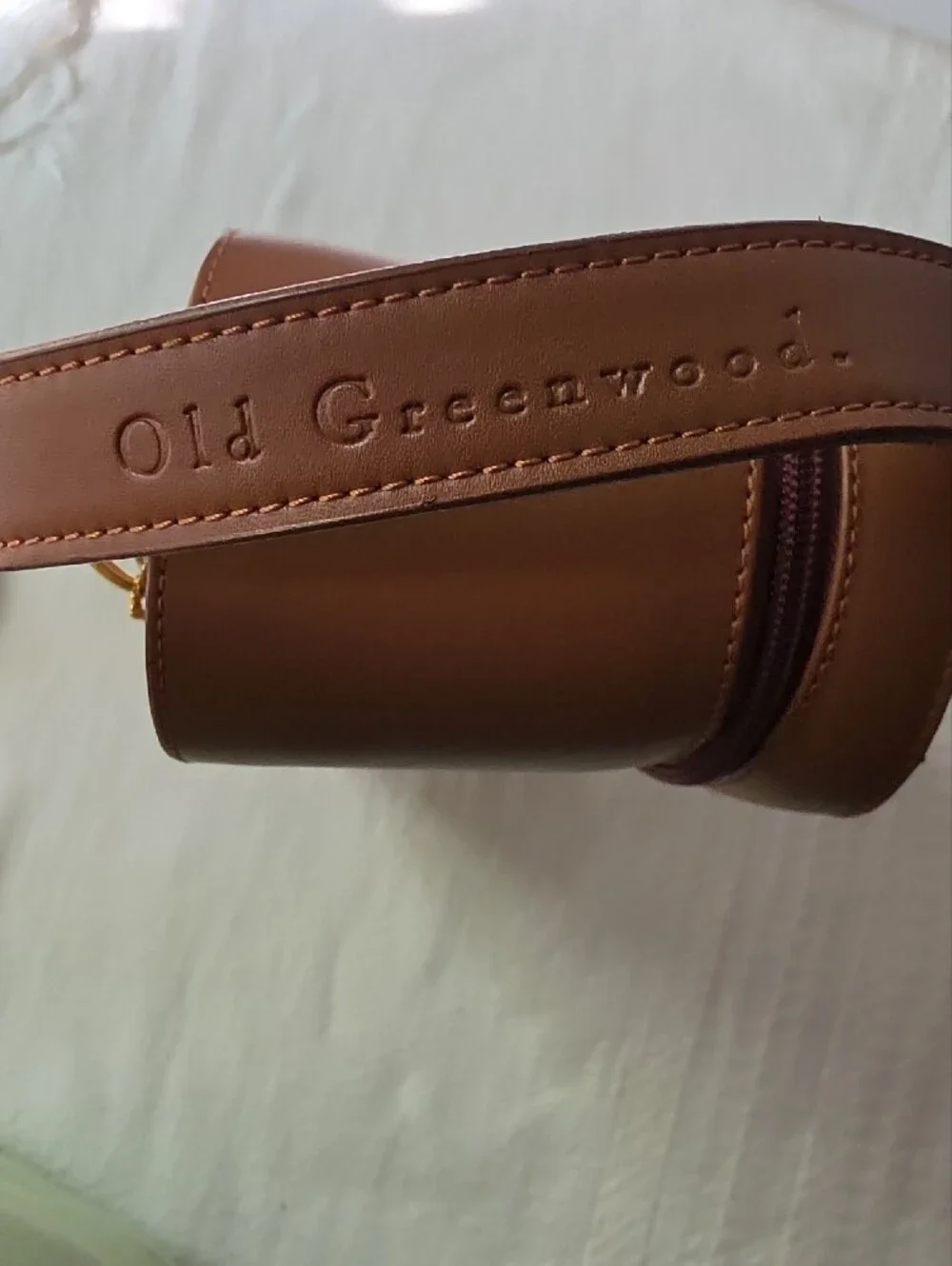 Men's Brown Faux Leather Travel Bag